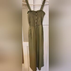 Aeropostale Olive Smocked Dress